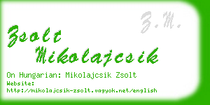 zsolt mikolajcsik business card